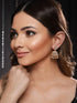 Gold Plated CZ Studded Statement Jhumka earrings