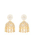 Gold Plated CZ Studded Statement Jhumka earrings