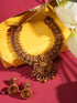 Gold plated Goddess Lakshmi Filigree Temple Jewellry Set