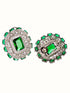 Silver Plated Green AD Studded Kiara Advani Inspired Choker Jewellery Set