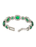 Rhodium Plated Green CZ Studded Wraparound Tennis Bracelet