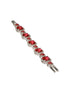 Rhodium Plated Red Zircon Studded tennis Wraparound Bracelet