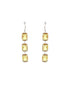 Yellow stone studded Drop Earrings