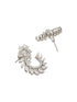 Silver Toned CZ Studded Hoop Studs earrings