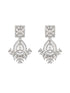 Silver Toned CZ Studded Minimal Chandbali Earrings