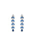 Silver Toned Blue AD Studded Necklace Set