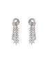 White Rhodium Cubic Zircon Studded Luxe Necklace Jewellery Set