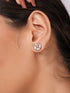 925 Sterling Silver Cubic Zirconia Marquis Studds Earrings
