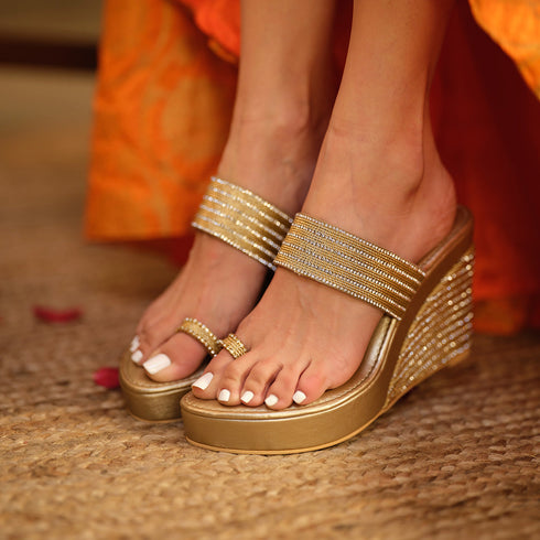 Myraa Embellished Wedges