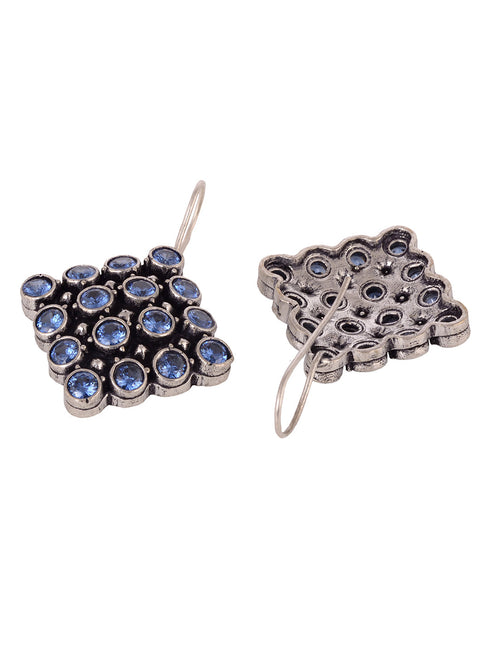 Blue Contemporary Drop Earrings