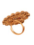 Women Red & GoldPlated AD Peacock Statement Adjustable Finger Ring