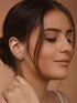 925 Sterling Silver Cubic Zirconia Floret Studds Earrings