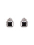 Silver Plated Blue Zircon Minimal Luxe Studs Earrings