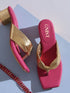 GNIST PinkGold Solid Block Heels