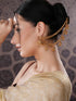 Gold Plated Double Layered Pearls Matil Jhumka Design Champaswaralu Temple Ear Chain Earrings