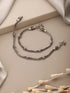 Set of 2 Oxidised Silver Lookalike Minimal Dailywear Anklet Payal