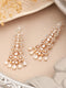 Gold Toned AD Zircon Studded Designer Dangler Partywear Earrings