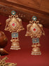 Gold Toned Kundan Studded Lightweight Bird Motif Statement Bridal Jhumka Earrings