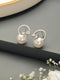 White Rhodium Plated AD Studded Minimal Bow Dailywear Studds Earrings