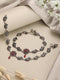 Set of 2 Silver Oxidised Ruby Red Stone Studded Peacock & Flower Minimal Dailywear Anklet Payal