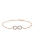 18kt Rose Gold Plated CZ Infinity Charm Bracelet