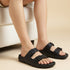 Men's Comfort Dual Buckle Strap Slide Sandals