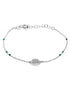 925 Sterling Silver Rhodium Plated Tree Of Life Enamel Charm Bracelet