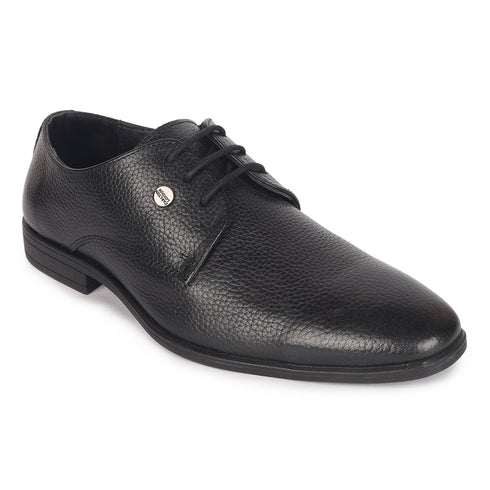 Men's Textured Leather Lace-Up Derby Shoe