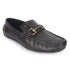 Men's Premium Leather Slip-On Loafers with Metal Buckle