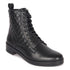 Women's Chic Quilted Ankle Combat Boot with Lace-Up Closure