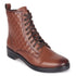 Women's Chic Quilted Ankle Combat Boot with Lace-Up Closure