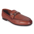 Men's Slip-Ons Textured Leather Loafers with Webbed Strap