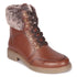 Women's Cozy Hiker Style Ankle Boot with Faux Fur Collar