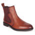 Men's Leather Chelsea Boots with Textured Side Panel