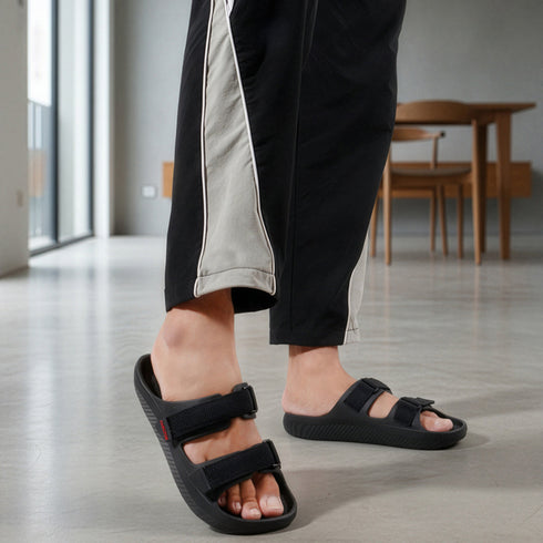 Men's Adjustable Dual Strap Comfort Slide Sandals