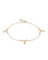 18kt Gold Plated Leaf Charm Anklet
