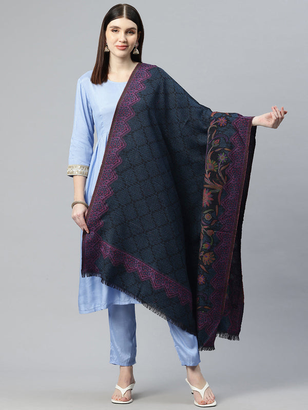 Women's Kani Jamawar Pure Wool Shawl
