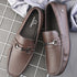 Men's Textured Driving Loafers with Bit Detail
