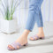 Women's Textured Open Toe Block Heels sandal