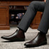 Men's Classic Slip-On Ankle Chelsea Leather's Boot with Elastic Gussets
