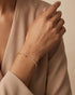 18kt Gold Plated Mix 'n' Match Stone Link Chain Wraparound Bracelet