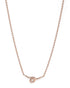 18kt Rose Gold Plated Knot Pendant Necklace