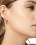 Gold Plated Dangling Solitaire Mini Hoop Earring