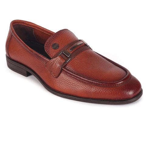 Men's Pebble Leather Dress Loafer with Contrast Band