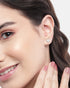 925 Steling Silver Rhodium Plated CZ Heart Petite Stud Earring