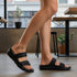 Men's Dual Strap Lightweight Comfort Slide Sandal