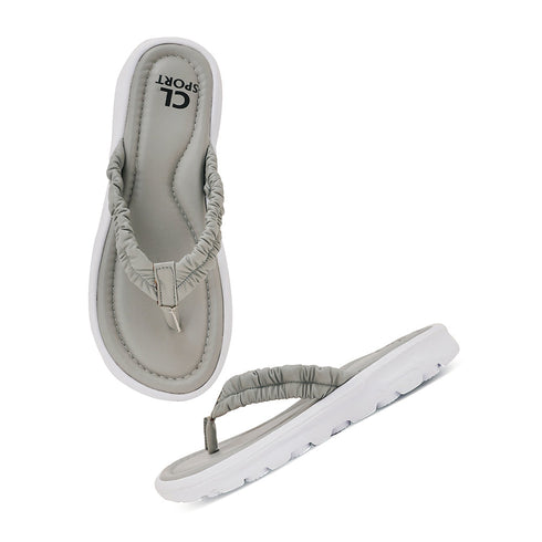 Women's Ruched Strap Thong Comfort Flip-Flops