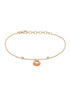 18kt Gold Plated Organic Enamel Charm Adjustable Bracelet