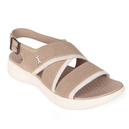 Women's Knitted Cross-Strap Sport Sandal with Buckle