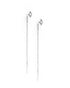 925 Sterling Silver Rhodium Plated CZ Threader Earring